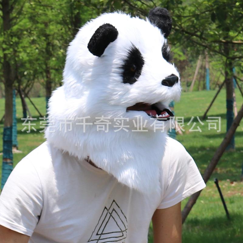 Simulated plush animal mask cosplay Stage performance male and female mouth-movable gorilla mask and fox headgear