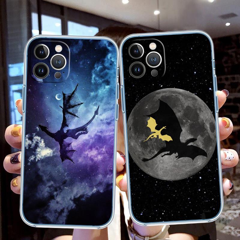 LO44 Fourth Wing Dragons Soft Shell Transparent Phone Case for Motorola Moto G7 G8 G9 G84 G85 G73 G24 G15 Z2 Play Power Plus