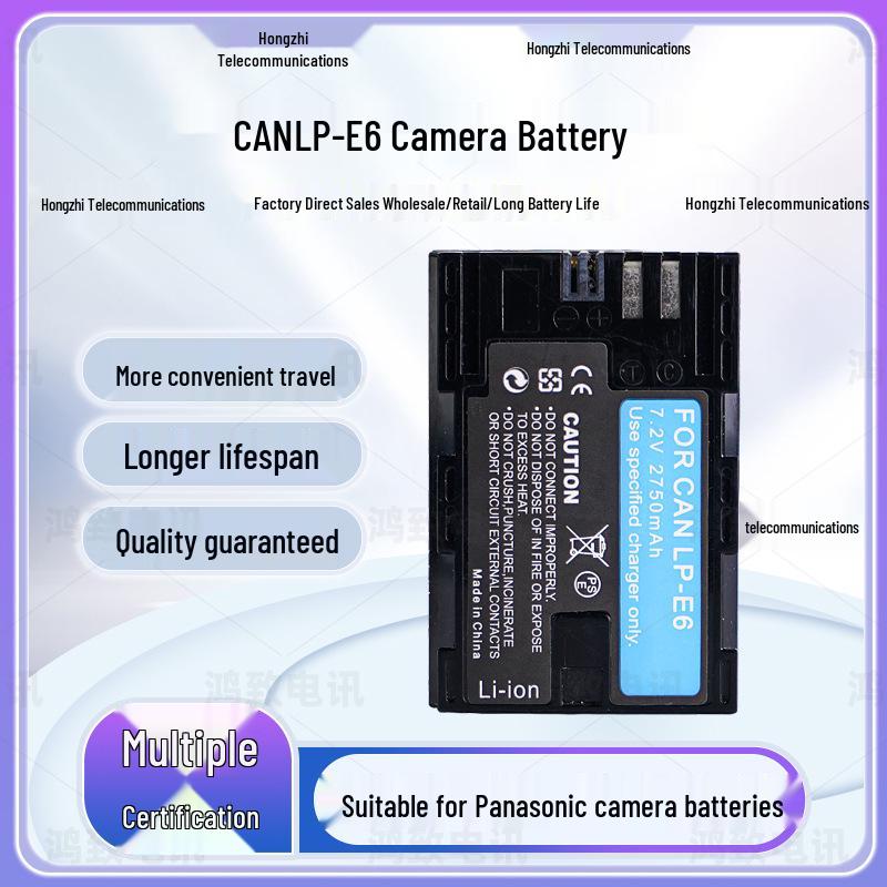 Compatible with Canon EOS 80D, 90D, 5D3, 5D4, 6D2, 7D, R5, R6, LP-E6, and LP-E6N Batteries.