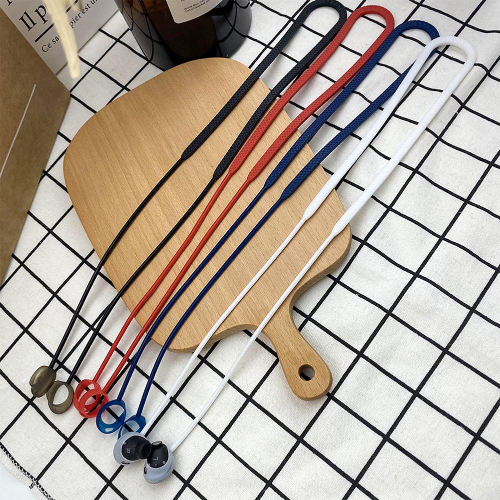 

Силиконовый ремешок для наушников, защищающий от потери, шнур для подвешивания на шею для беспроводной гарнитуры SAMSUNG Galaxy Buds Pro, шнурок для шейного ремня чёрный