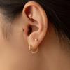 14k Bold Ring Inner Conch Earrings (14k Gold) W08