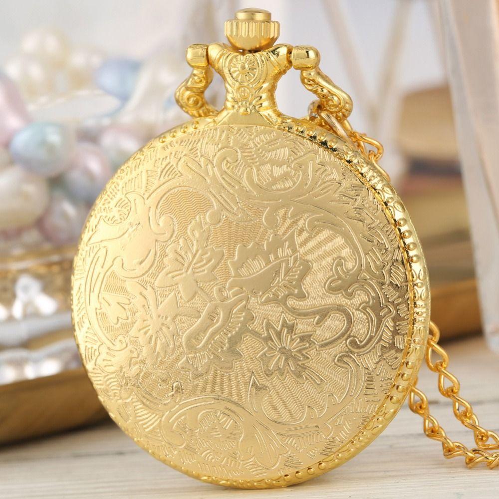 Arabic Numerals Dial Necklace Watch With Chain Pendant Pocket Clock Quartz Pocket Watch  Men Women