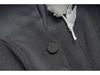 Spring 26 Grey Mixed Color Cinched Waist Dress with Brooch Decoration