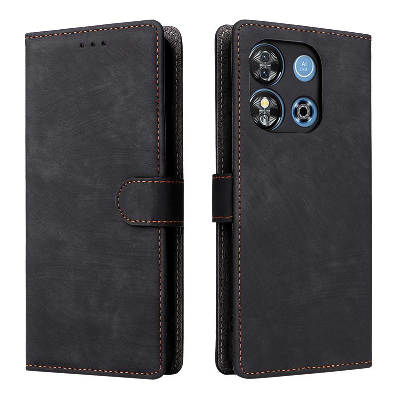 Flip-Cases kompatibel mit Oukitel C57/C57S/C57 Pro PU-Leder-Telefonhülle Rundumschutz [RFID-Blockierung] Wallet Cover