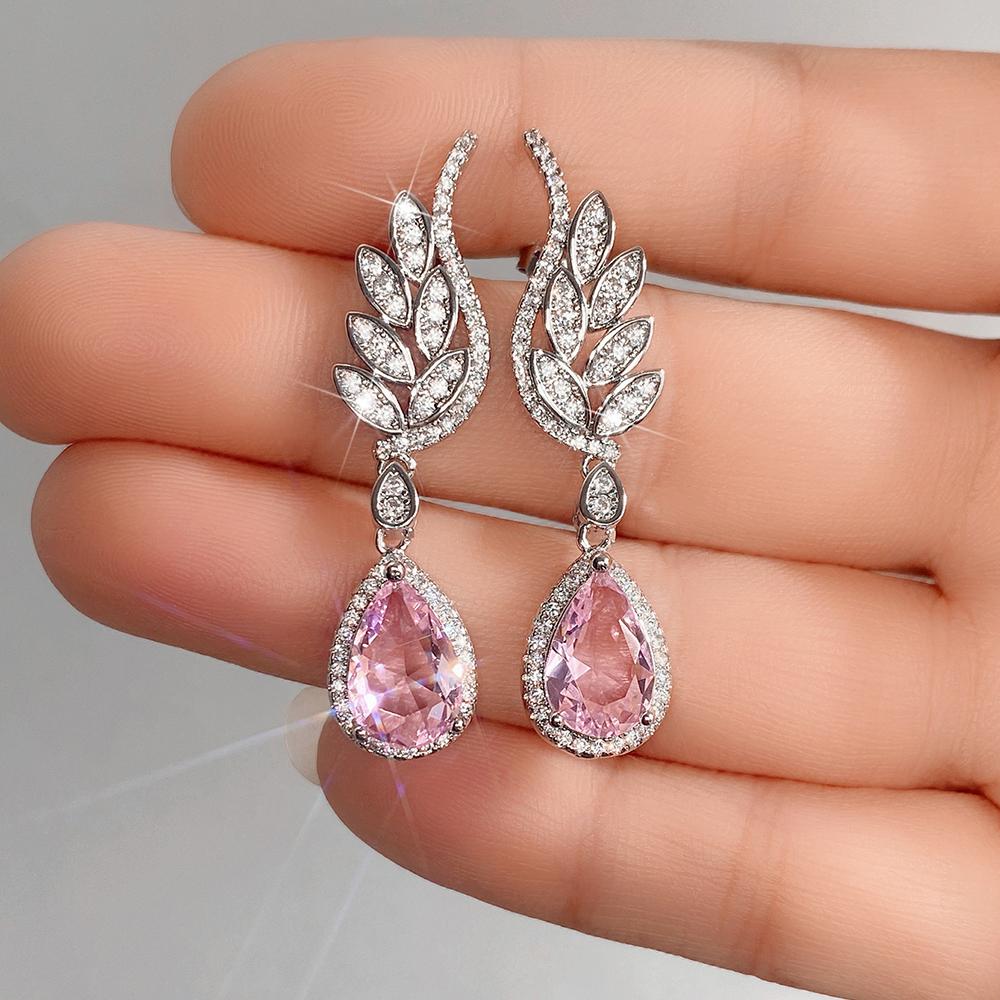 Huitan Temperament Women's Wedding Dangle Earrings Luxury Fashion Cubic Zirconia Earrings Gorgeous Lady Jewelry Drop ShippingGood product