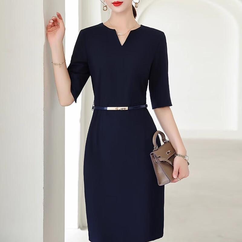 Vestido Formal Profesional de Manga Media para Mujer TLLOMAN