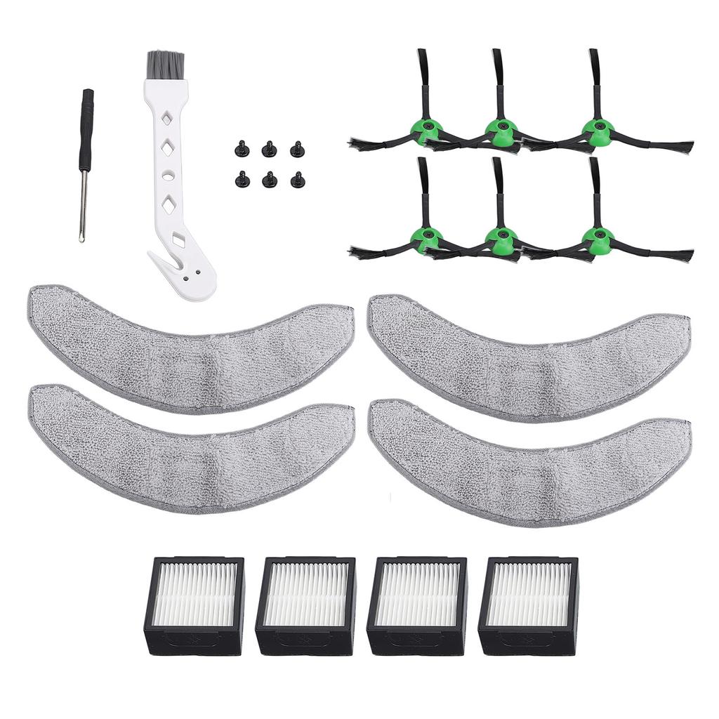 Set 22 Bucăți Piese de Schimb pentru Aspiratorul Robot Combo J7 6 Perii Laterale 4 Lavete Mop 4 Filtre Robot