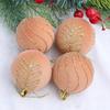 6cm Christmas Balls Set Flocking Xmas Tree Pendants Christmas Spheres Pendant  Party Favors