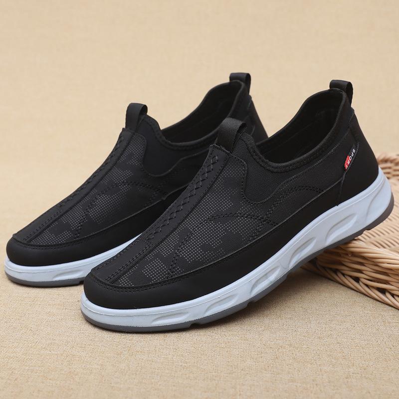 

Модные мужские мокасины, легкая прогулочная обувь, дышащая летняя повседневная обувь для мужчин, кроссовки Zapatillas Hombre, большие размеры 44 чёрный