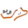 Handguards ZETA RACING Armor Bend Aluminum U-Clamp Orange D8316 for 28.6 Mm Handlebars