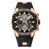 REWARD Men's Multifunction Chronograph Silicone Sports Watch - Luminous, Waterproof, Quartz Calendar (Model: RD83016M)