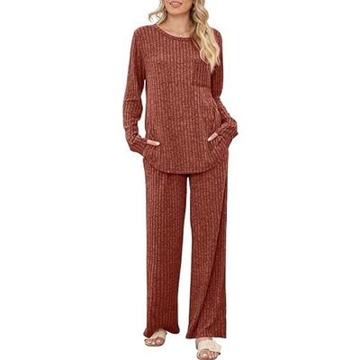 Autumn and Winter Women's Long-sleeved Tops and Pants Set of Large Size Women's Two-piece Homewear