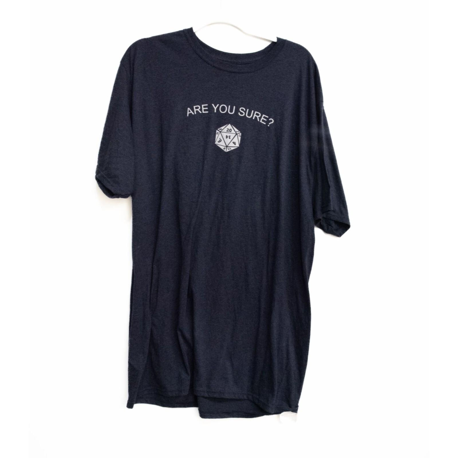 Are You Sure D20 Dice Graphic Tee XL