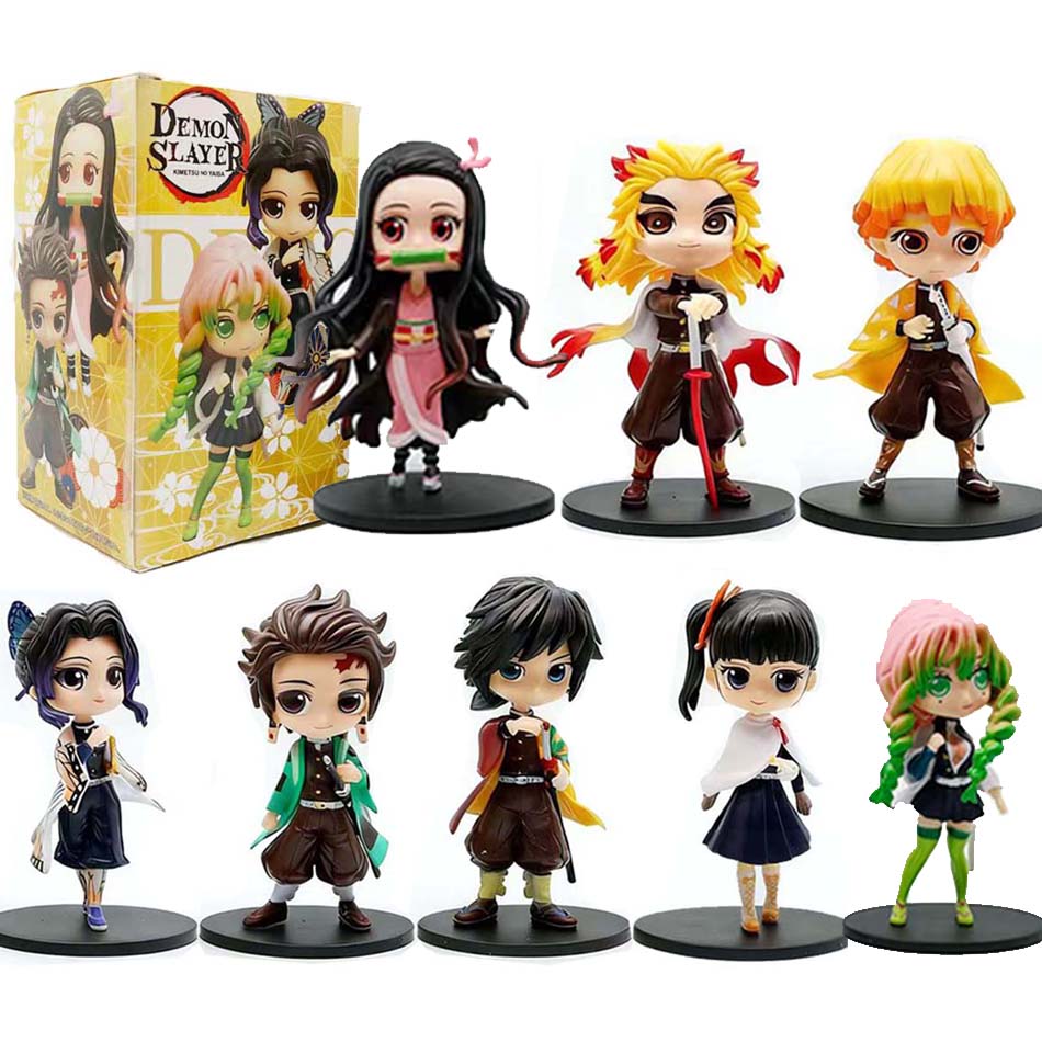 Model Creative Hot Sale Demon Slayer Tanjiro Kamado Anime Cartoon Figure  Personalized Statue Ornament Box Gift