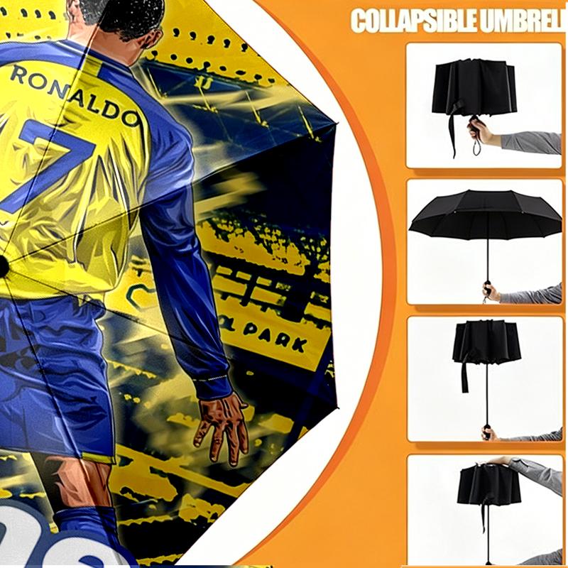 Custom Name Personalized Gamer Craft Print Umbrella, Auto Open Close, 8‑Rib Sturdy Frame, Commute Camping Hiking Use, Birthday Gift