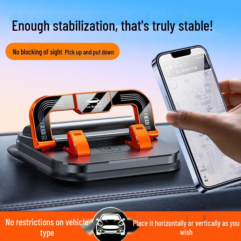 Rotatable Universal Car Phone Holder & Number Plate with Anti-Shake Feature