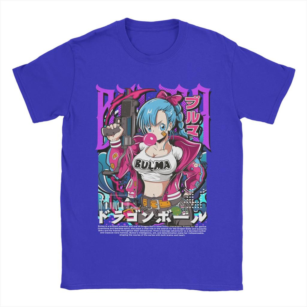 Bulma DDragon Ball Z T Shirt Unisex 100 Cotton Vintage TShirt Round Neck Tee Shirt Short Sleeve Clothing Birthday Present