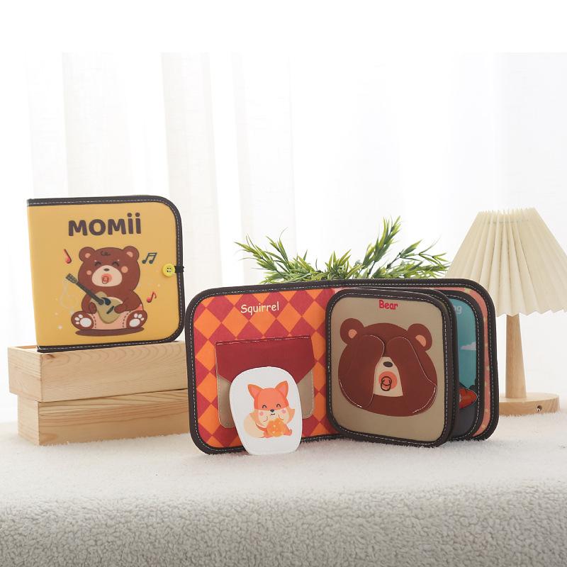 

Early Education Cartoon Felt Cloth Book Montessori Baby Children Quiet Book Development Intelligence Rainbow Book 3D Three-Dimensional Millet Bear Book; 20 * 20 * 8