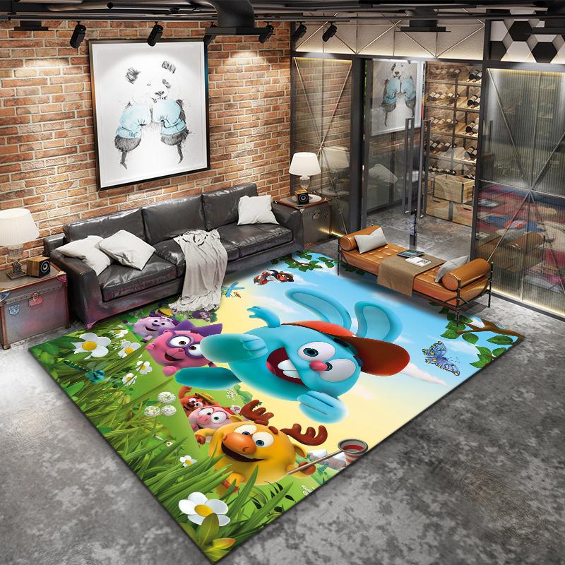 Smeshariki Carpet Rug for Living Room Bedroom Home Sofa Decoration,Kids play Nonslip Floor Mat