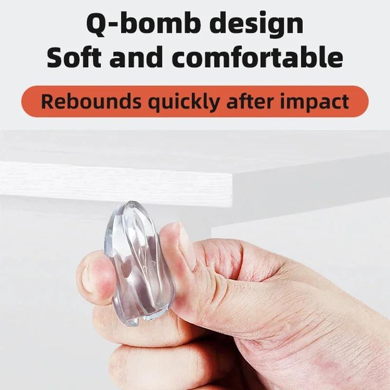 Baby Safety Silicone Edge Protector Soft Transparent Child Proofing Anti-Collision Table Corner Cover Furniture Protection for Kids