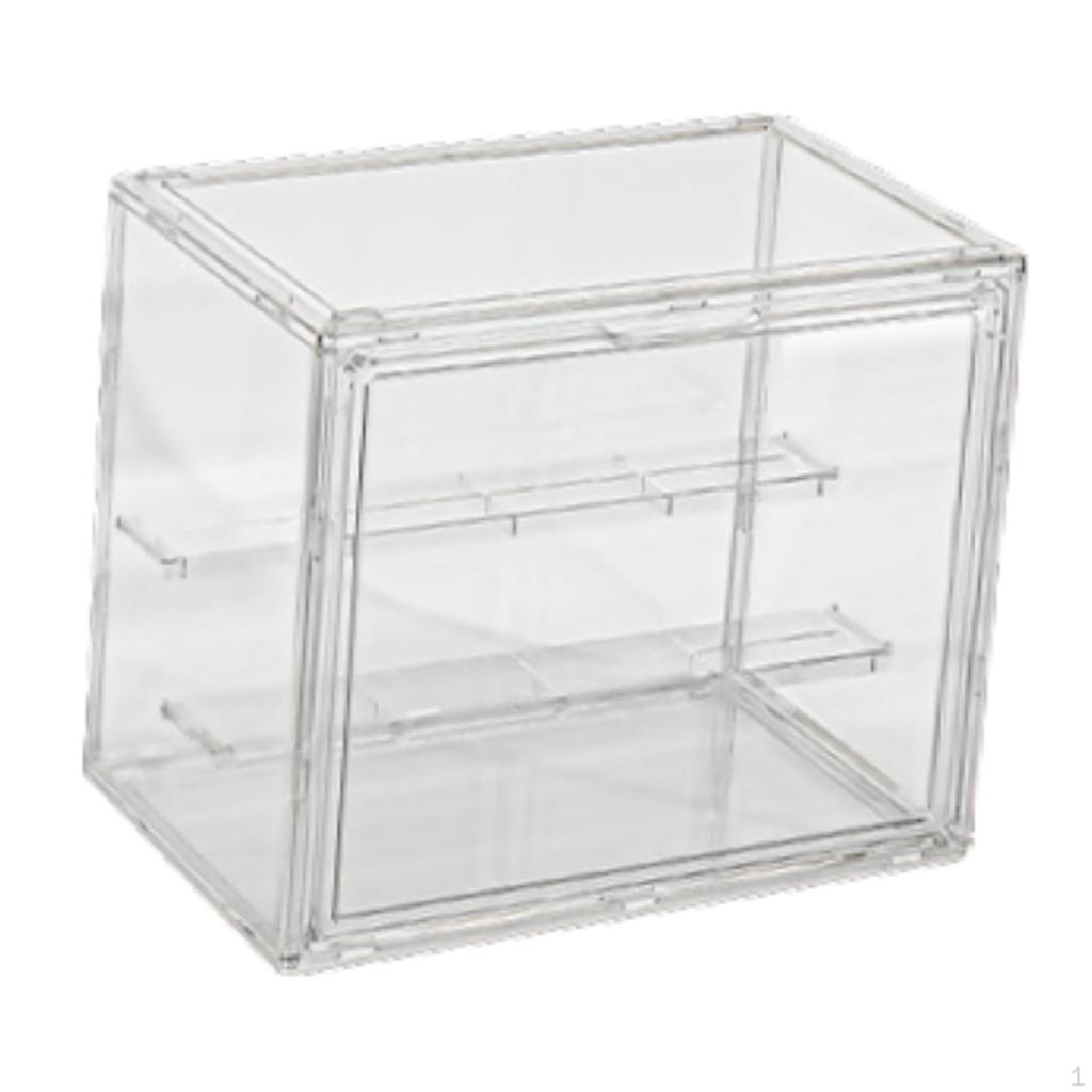 Clear Display Case for Figures Figure Portable Small Toys Container Countertop Modern