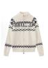 Unisex High-End Fair Isle Ethnic Style Loose Cardigan Sweater for Autumn and Winter