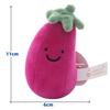 Funny Eggplant Stress Relief Plush Toy - Cute Vegetable Backpack Pendant & Birthday Gift for Women