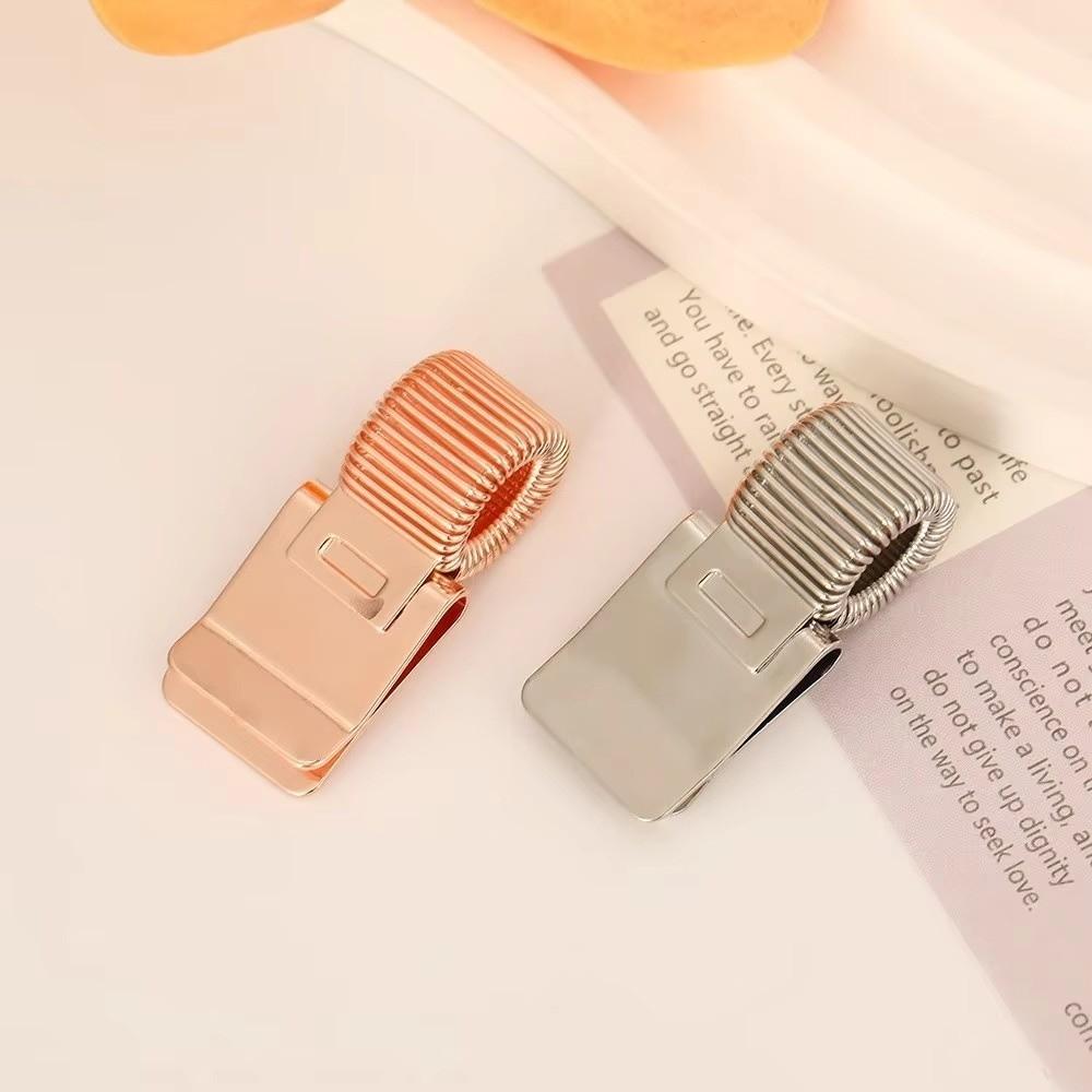 Multi-functional Spring Pen Clip Metal Pencil Holder Portable Bookmark  Student School Office Tools