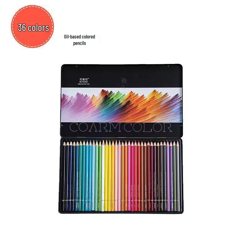 NeoNio Professional Water-Soluble Oil-Based Colored Pencils Set, 100 & 120 Colors in Iron Box for Hand-Painting