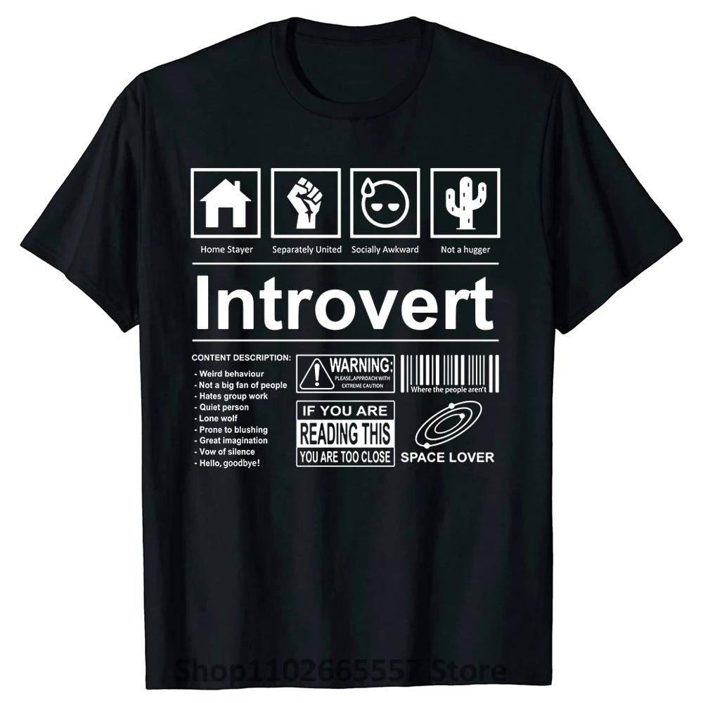 Introvertní Logo Tričko Vtipné Humor Introvert Vtipná Trička Léto Bavlna Streetwear Humor Citáty Vánoční Dárky Tričko