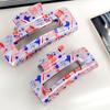 Square Shape Claw Clip Women Country Styles Headdress Creative Hairclip for Ponytails Everyday Styling