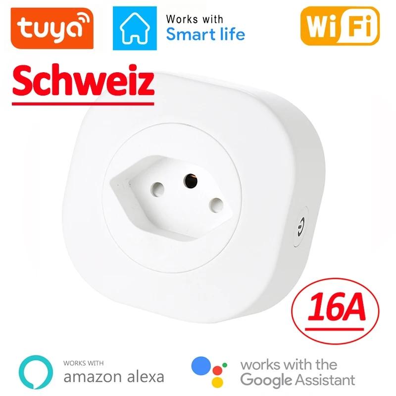 16A Israel Smart Wifi Power Plug Smart Wifi Wireless Socket Outlet Work with Alexa Google Home Assistant Tuya SmartLife APP
