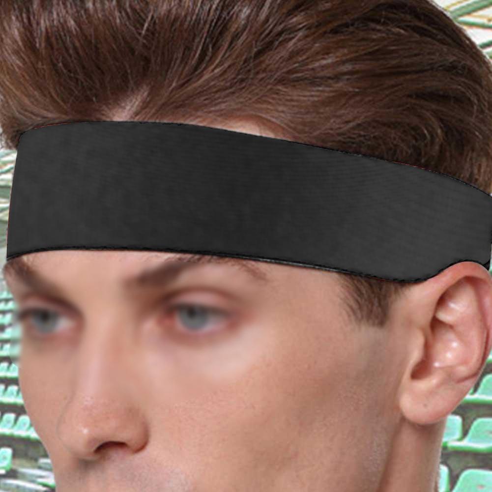 Nylon Sport Hair Band Sweatband Headband Accessory for Yoga Play Basketball Tennis Badminton Runningblack