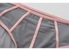 French Color Block Low-Waist Mesh Hip-Hugging Briefs for Women