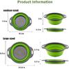 Collapsible Colander Set of 2 Silicone Kitchen Strainer Set, Perfect for Draining Pasta, Vegetable and fruit for Kitchen and Travel Use (green)
