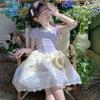 Girls' dress 2026 summer super western-style little girl, internet celebrity, middle-aged princess, chiffon dress, fluffy chiffon dress
