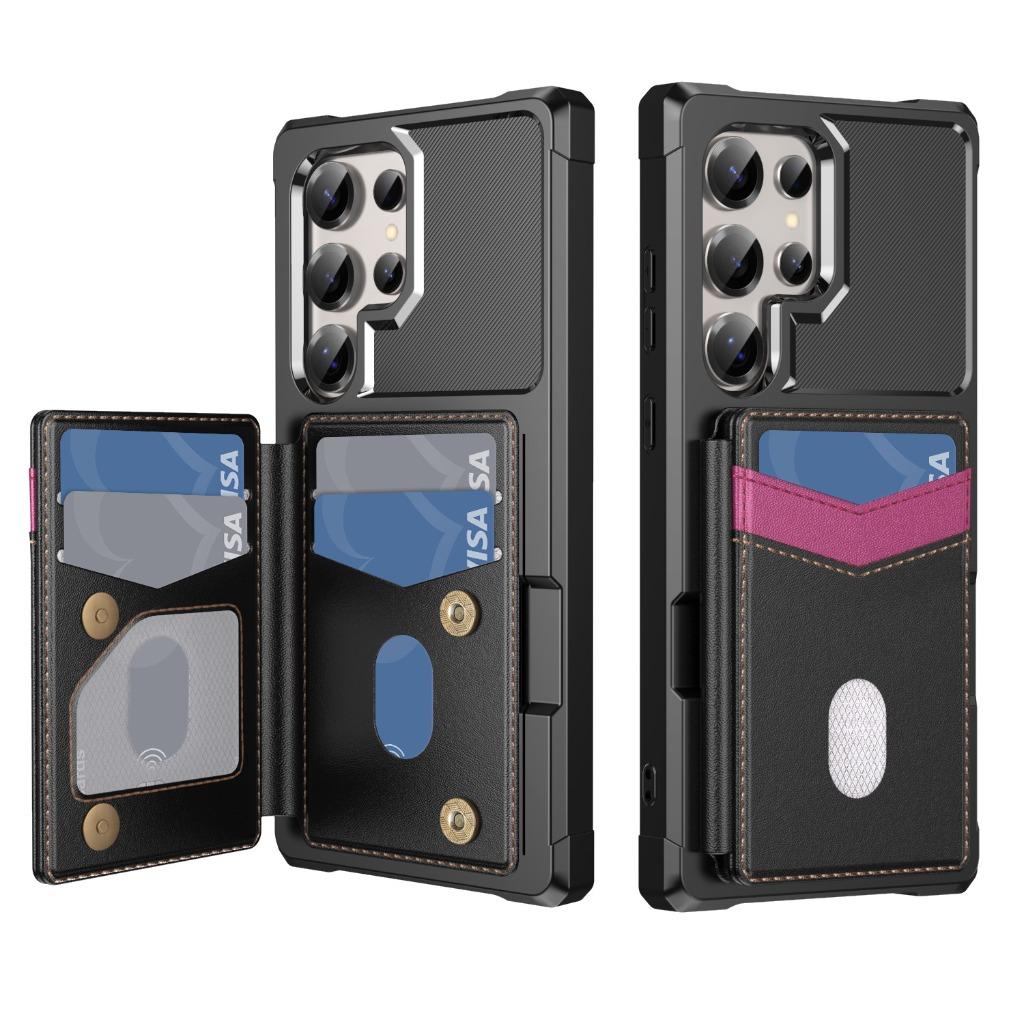 Flip Card Slot Holder Wallet Phone Case For Samsung Galaxy S21 S22 S26 Ultra S25 Edge S24 Plus S23 FE A57 A37 A17 Armor Cover