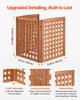 Wooden Privacy Fence, 810 X 960 Mm Air Conditioner Fence, 3 Panel Solid Outdoor Wood Privacy Screen with Adjustable Angle, Hinge-Reinforced Structure,