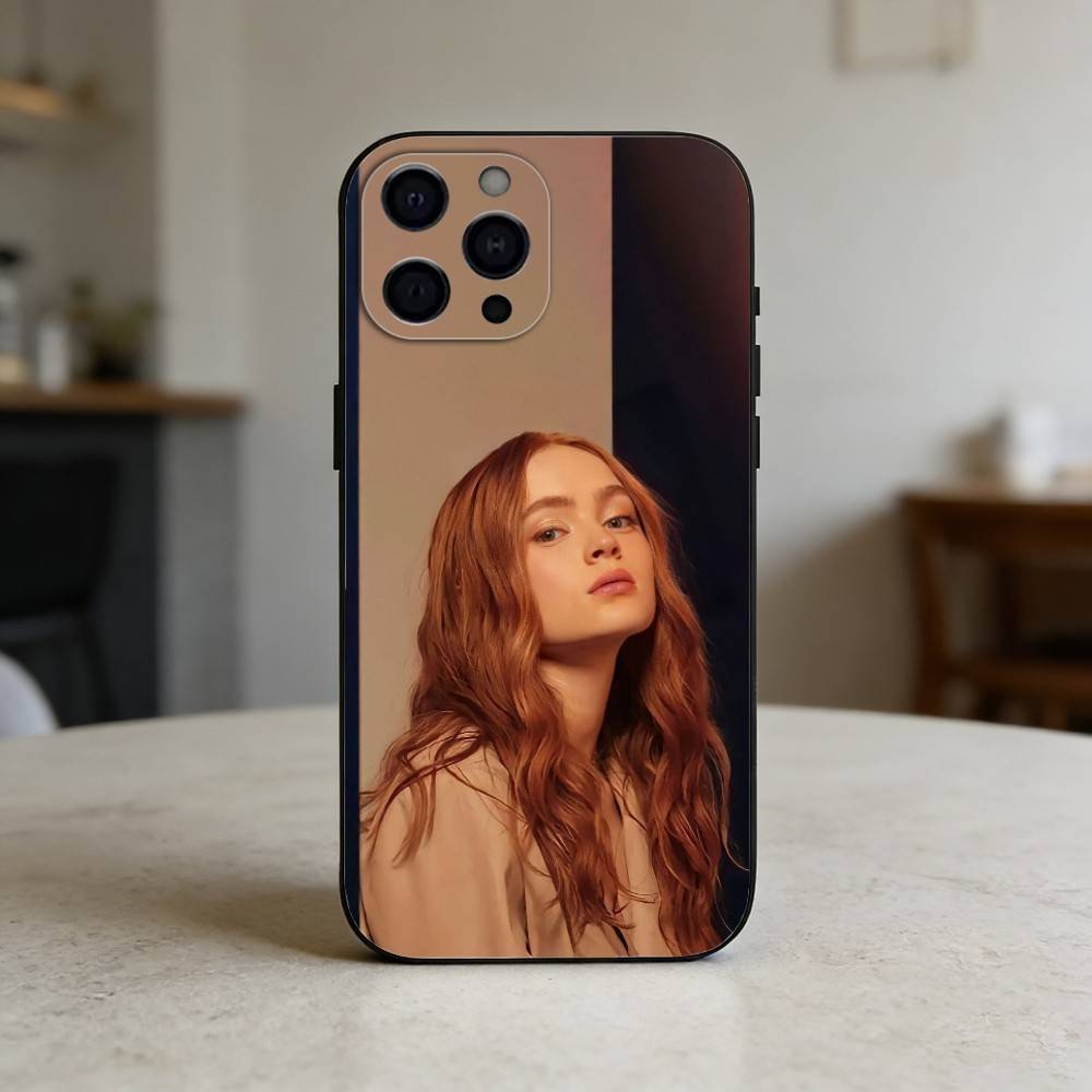 S-Sadie Sink Phone Case For iPhone 17,16,15,14,13,12,11 Plus,Pro Max,SE4Soft Silicone Black Cover