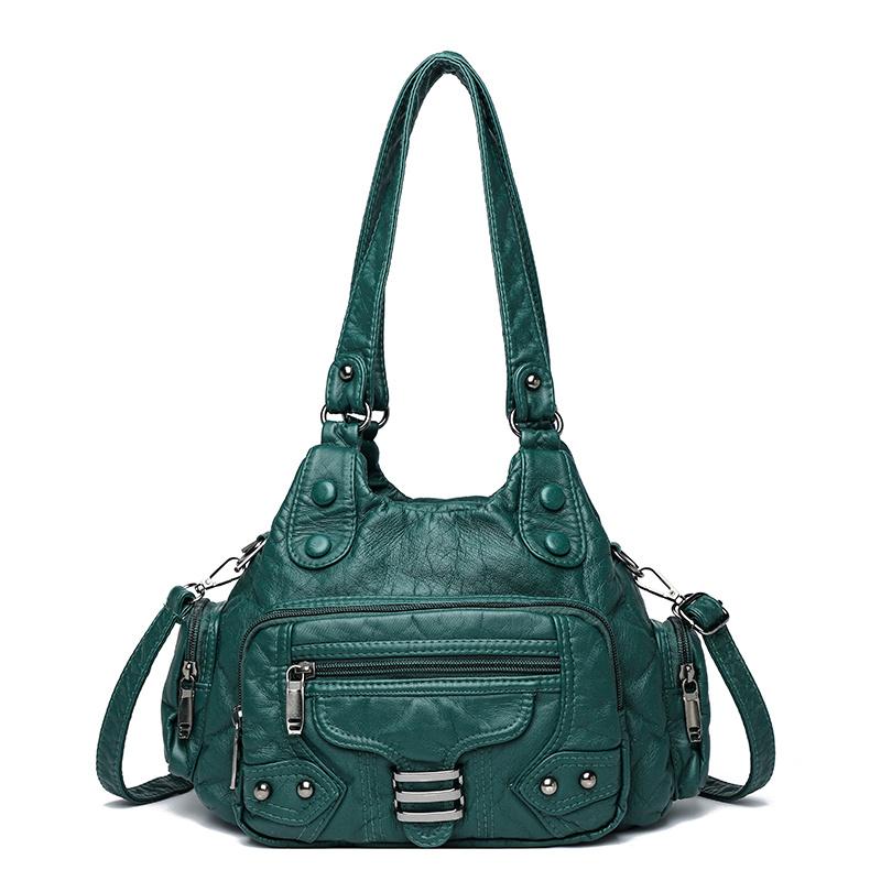 

2024 зимние роскошные сумки небольшой емкости высокого качества дизайнерские сумки из мягкой кожи женские сумки через плечо для женщин повседневная сумка-тоут зелёный