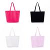 Canvas Tote Bag With Solid Color For Shopping And Gift Use