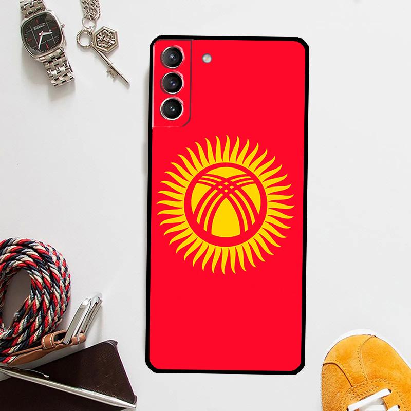 Kyrgyzstan Flag Case For Samsung Galaxy S24 Ultra S20 S21 S22 S23 Plus S9 S10 S24 FE S25 Ultra Cover Coque
