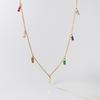 Modian 925 Sterling Silver Gypsophila Rainbow Zirconia Necklace For Women Fashion Long Chain Platinum Plated Fine Jewelry Gift