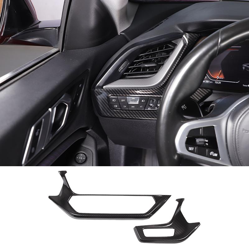 Для BMW 1 2 Серии F40 F44 2020-2025 ABS Карбоновое Волокно Комплект Отделки Салона Накладка на Панель Приборов Центральную Консоль Панель Переключения Передач Наклейки