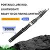 Fishing Rod, Bait Reel Set Telescopic spinning rod with reel, gear ratio 7.2:1, 18+1 bb, foldable design,  for predatory fish, right/left-handed use
