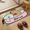 Kapibara bathroom floor mat, toilet door absorbent floor mat, toilet non-slip diatom mud toilet floor mat