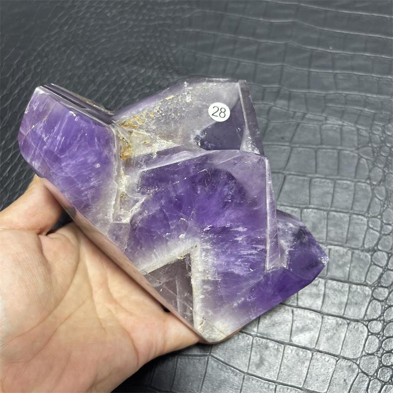 1.5kg Natural Purple Amethyst Quartz Crystal Wand Point Obelisk Healing