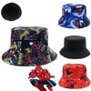 European And American Spider-man Cartoon Printed Cotton Fisherman Hat Sun Hat