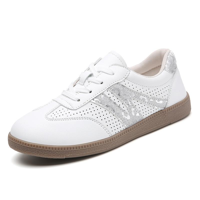 Women's Shoes for Women's Spring New Flat White Shoes Retro Shoes Casual Sports Shoes