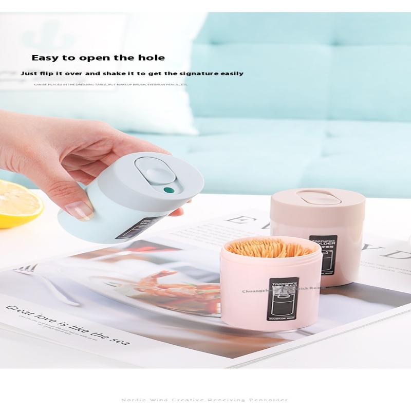 Toothpick Holder Container Household Table Toothpick Storage Box Holder Portable Toothpick Dispenser